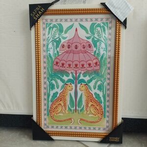 NIP Sapna Shah 2 Cheetah's Wall Art 12 X 18 Inch